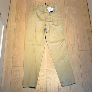 Isabel Marant Men's Khaki Elastic-Waist Chino Pants